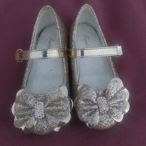 Furdeour Girls Dress shoes Mary Jane glittering 7